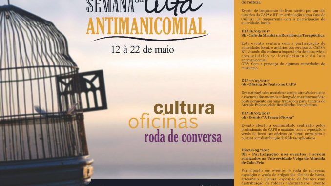 SEMANA DA LUTA ANTIMANICOMIAL - PROGRAMAÇÃO