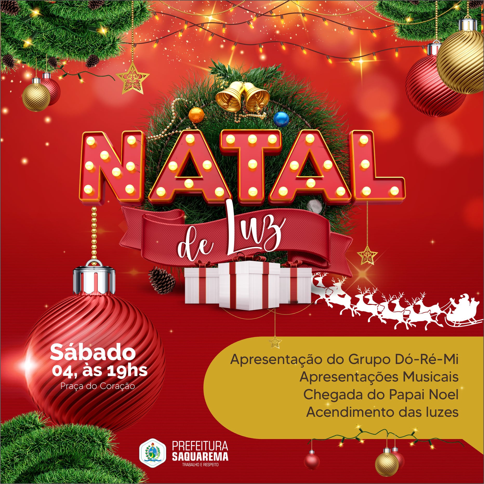 Natal de Luz 2021 encantará Saquarema - Prefeitura de Saquarema